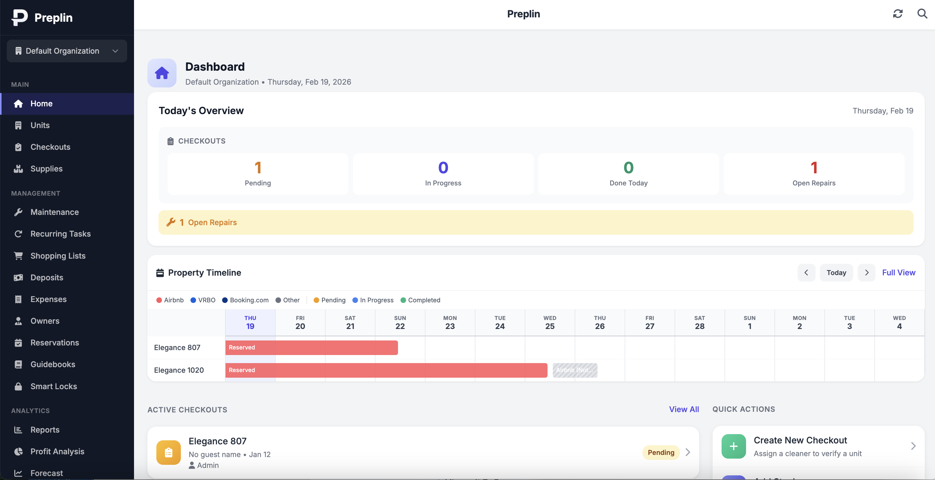 Preplin Dashboard